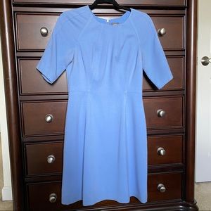 Vince Camuto Blue Stretch Crepe Fit & Flare Dress